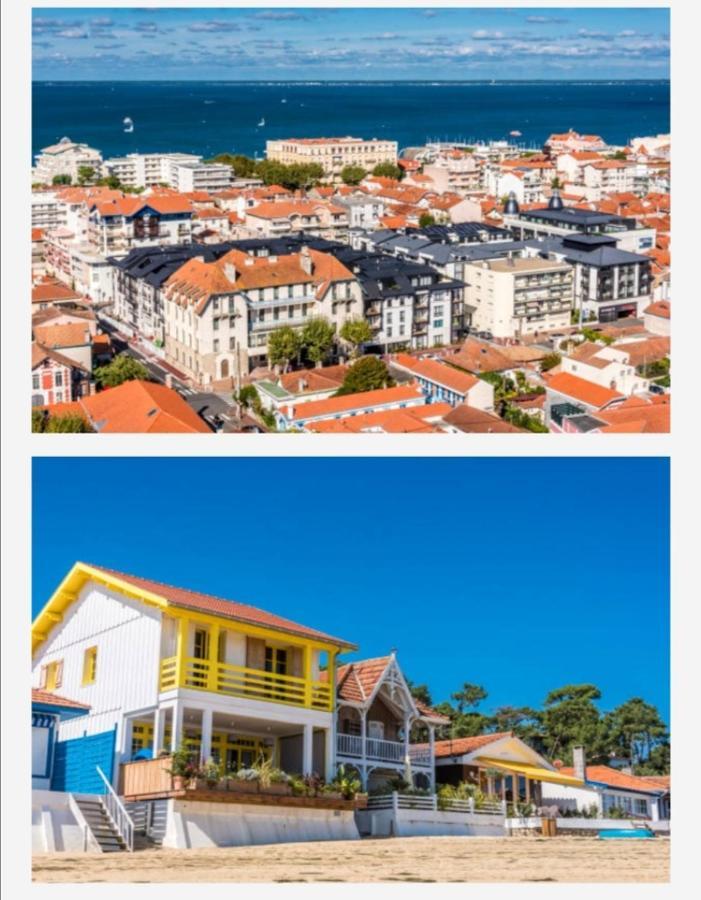 Appartement Vue Sur Baie Et Ocean, 100 M De La Plage Et Du Centre Par Chemin Prive Аркашон Екстер'єр фото